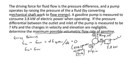 energy balance for centrifugal pump|thermodynamics of a pump.